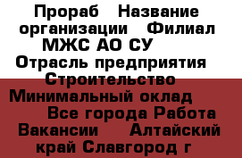 Прораб › Название организации ­ Филиал МЖС АО СУ-155 › Отрасль предприятия ­ Строительство › Минимальный оклад ­ 50 000 - Все города Работа » Вакансии   . Алтайский край,Славгород г.